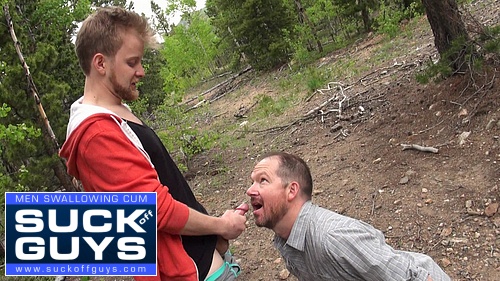 Seth Gets Blasted with Cum Under The Suck Me Tree